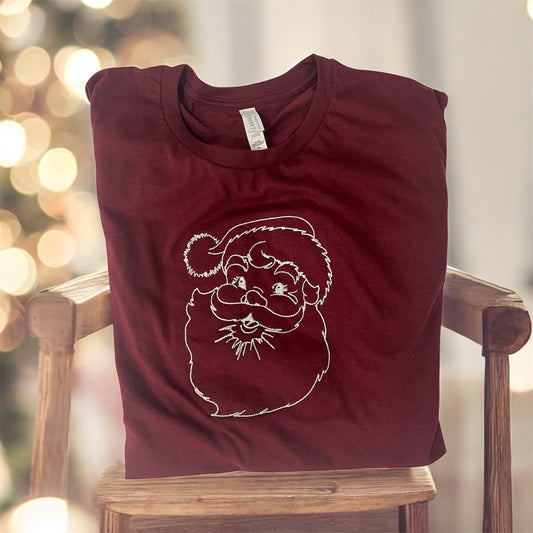 Santa Clause Outline T-Shirt